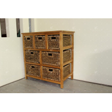 Design exotique Cabinet de stockage en eau pure Hyacinthe Meuble intérieur en osier
